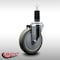 Service Caster 5'' SS Gray Poly Wheel Swivel 1-1/4'' Expanding Stem Caster SCC-SSEX20S514-PPUB-114 - alternate 3